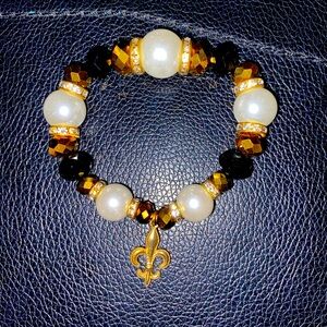 CUSTOM SAINTS BEADED BRACELET